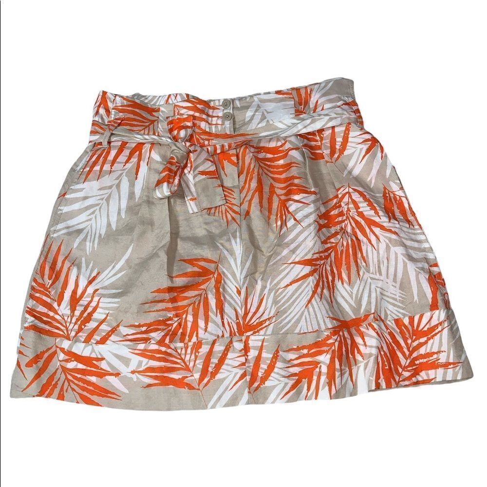 𝅺sandro Paper Bag Tropical Print Skirt